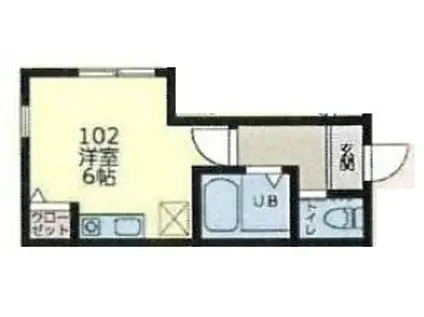 イーストヒルズ(ワンルーム/1階)の間取り写真