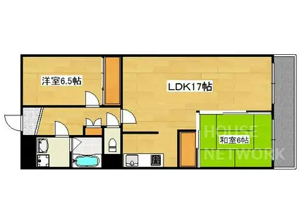 京都ロジュマン島町(2LDK/5階)の間取り写真