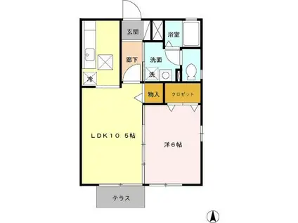 コート・グランツ(1LDK/1階)の間取り写真