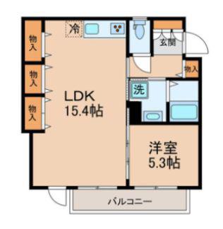 ダイキデュオ目黒(1LDK/3階)の間取り写真