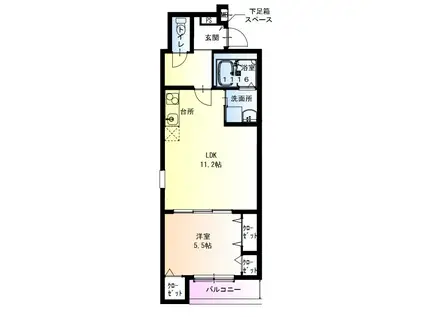 フジパレス阪急武庫之荘駅東II番館(1LDK/3階)の間取り写真
