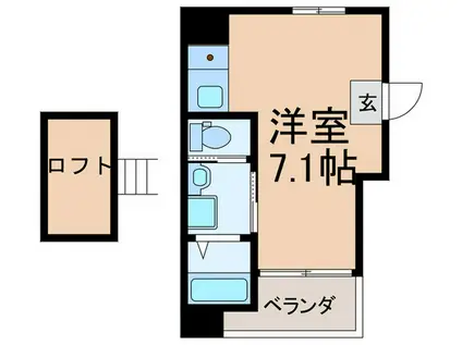 LA VERITE金山(ワンルーム/3階)の間取り写真