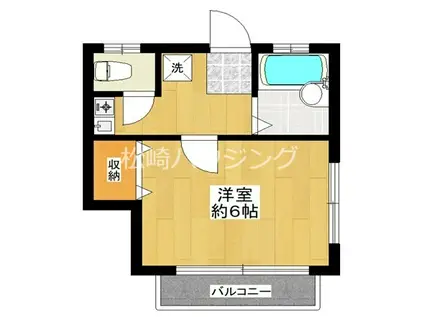 グリーンパレス(1K/2階)の間取り写真