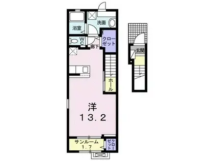 リッシュ(1K/2階)の間取り写真