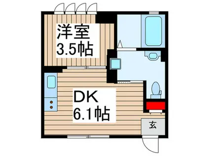 PASSERO JAVA(1DK/1階)の間取り写真