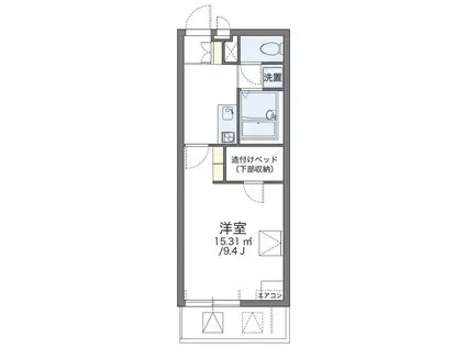 レオパレスあおば(1K/2階)の間取り写真