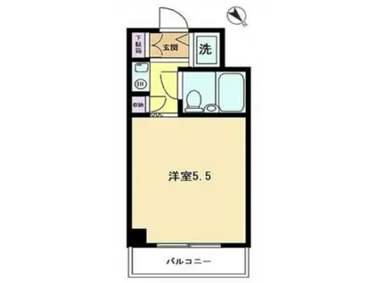 グレイス西川口(ワンルーム/3階)の間取り写真