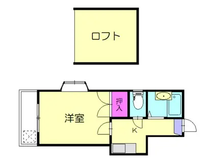 アザリア野中町(1K/1階)の間取り写真