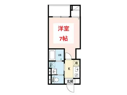 ROBOT HOME 六郷土手(1K/1階)の間取り写真