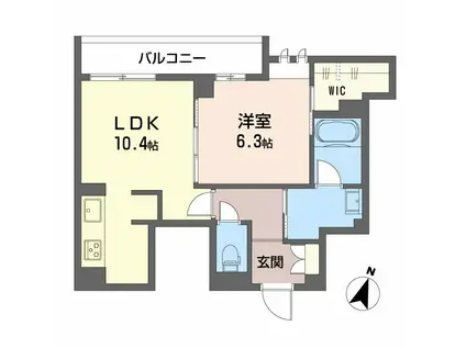 JUNRY-S(1LDK/2階)の間取り写真