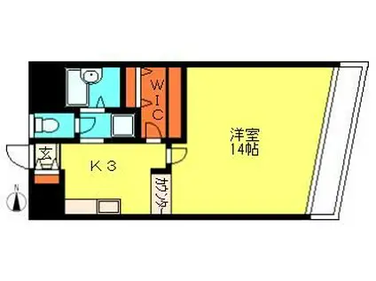 ビラ・ロッソカバーロ(1K/7階)の間取り写真