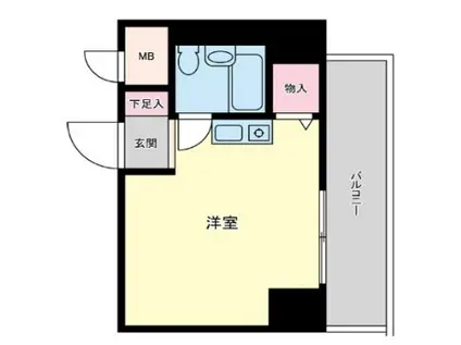 ライオンズマンション伊勢佐木町西第2(ワンルーム/5階)の間取り写真