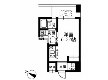 レジディア三越前(1K/2階)の間取り写真