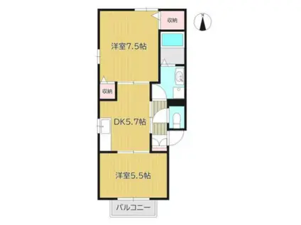 シャーメゾンBIZEN 201(2DK/2階)の間取り写真