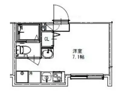 ソルナクレイシア荻窪II(ワンルーム/1階)の間取り写真