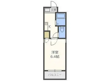 ルミエール西大橋(1K/9階)の間取り写真