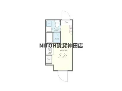 FL レジデンス早稲学府III(ワンルーム/3階)の間取り写真