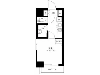 スカイコート高田馬場第5(1K/2階)の間取り写真