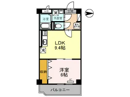 VILLA HCSS(1LDK/2階)の間取り写真