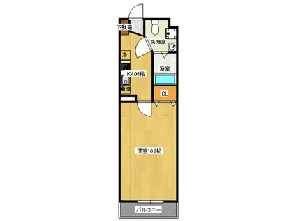 コモド二軒茶屋(1K/2階)の間取り写真