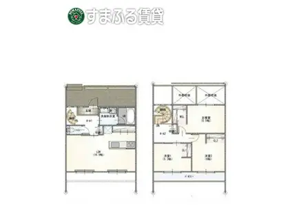 コロニーK(3LDK/1階)の間取り写真