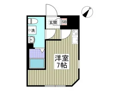 ジニアールコート西尾久(ワンルーム/3階)の間取り写真