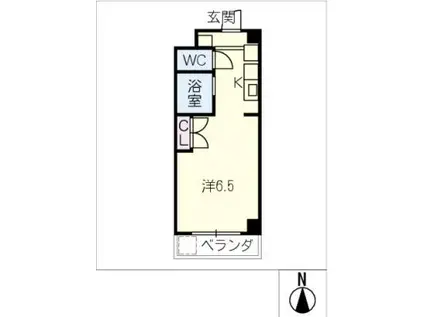 LIFE参番館(ワンルーム/2階)の間取り写真