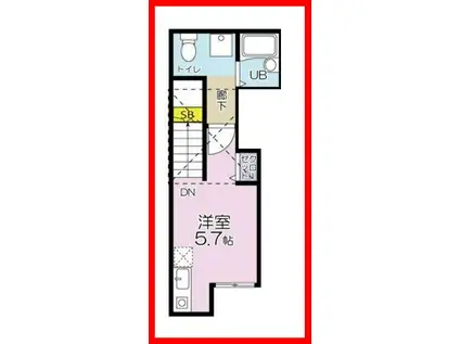 アビターレ根津(ワンルーム/2階)の間取り写真