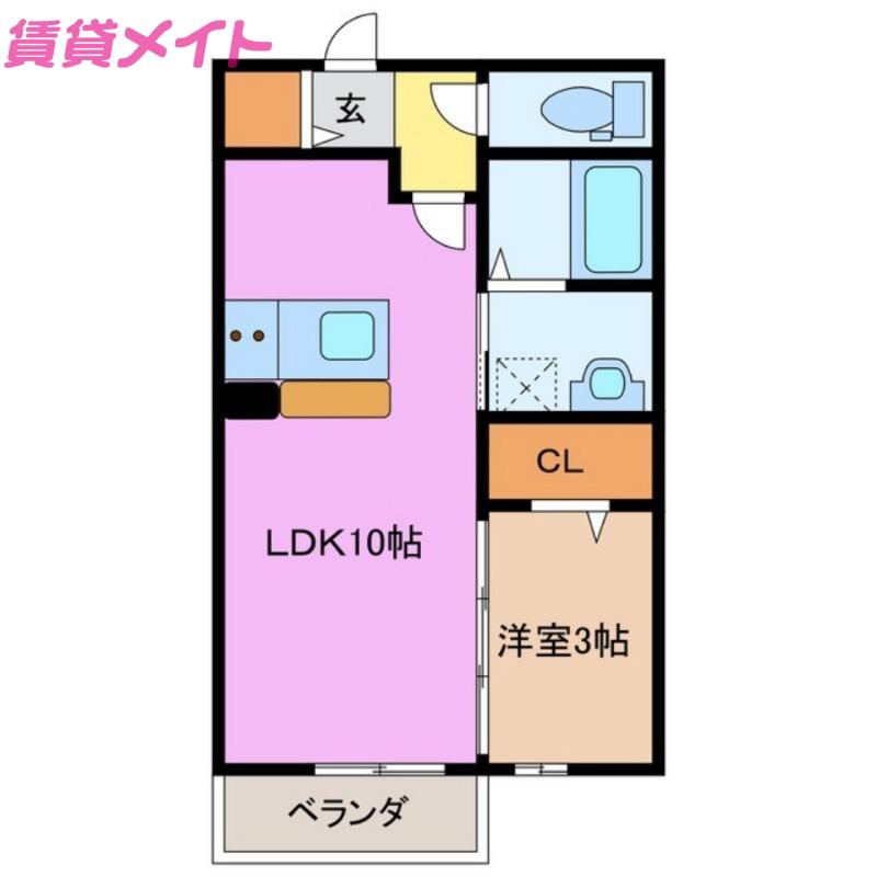 メゾン・ド・ルフレ(1LDK/1階)の間取り写真
