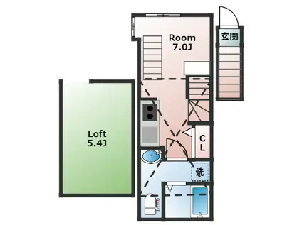 インベスト大森27(ワンルーム/2階)の間取り写真