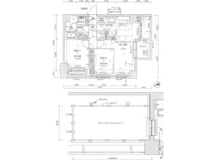 パーチェ鳩ヶ谷(2LDK/6階)の間取り写真