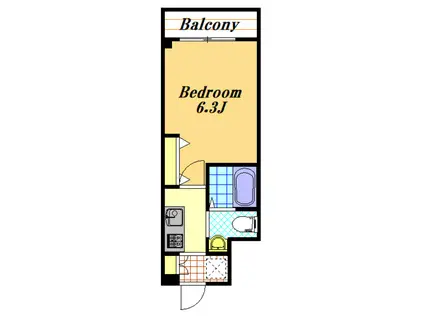 DUFFY東京ベイ(1K/2階)の間取り写真
