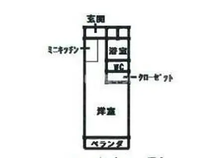 メゾンラベンダー 15番館(ワンルーム/2階)の間取り写真