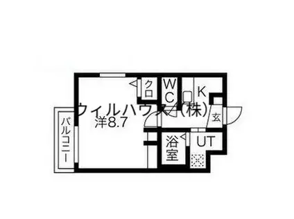 エヌエムサンカンテセット(1K/1階)の間取り写真