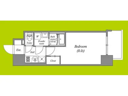 アドバンス大阪シック(1K/9階)の間取り写真