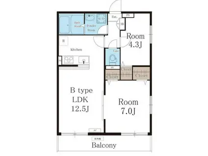 リブリ・ロイヤルサクセス(2LDK/3階)の間取り写真