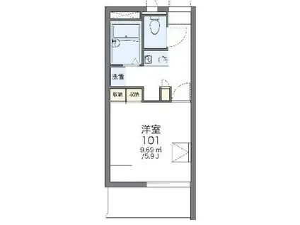 レオパレス鈴ヶ森(1K/3階)の間取り写真