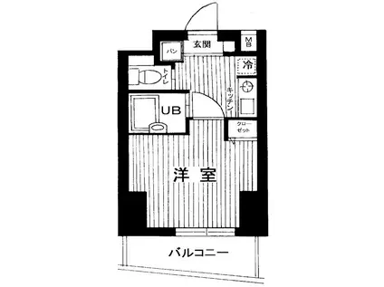 スカイコート高田馬場第6(1K/3階)の間取り写真