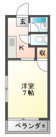 アネックス22(1K/2階)の間取り写真