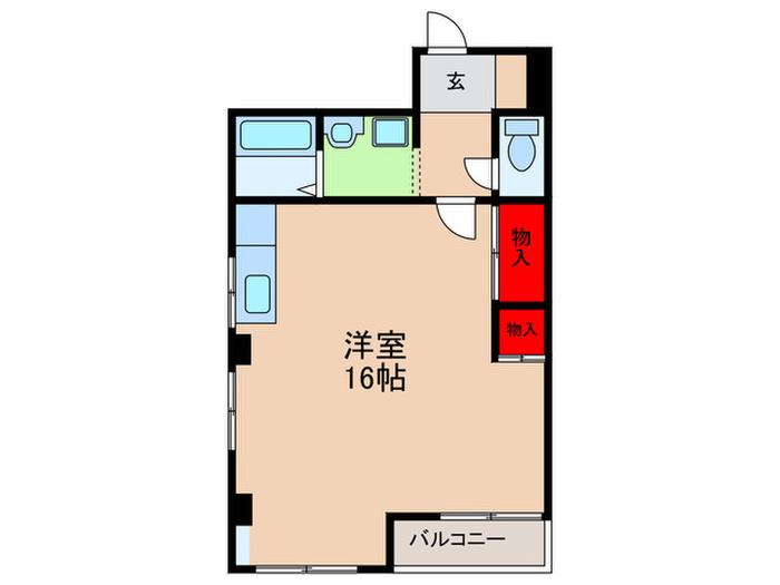 サバービア581(ワンルーム/2階)の間取り写真