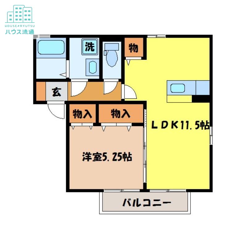 ウィルモアKT(1LDK/1階)の間取り写真
