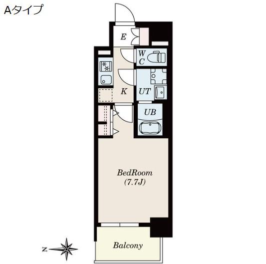 S-RESIDENCE堀田BEAUTE(1K/7階)の間取り写真