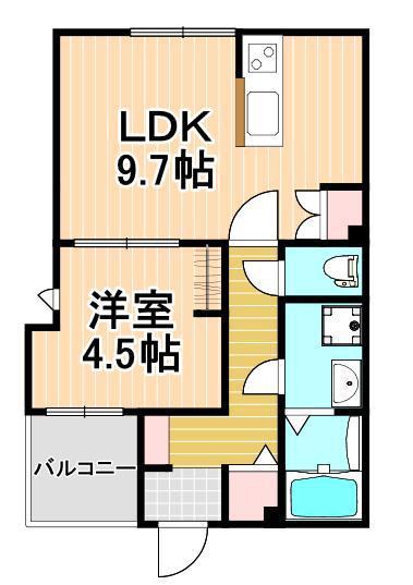 LIORA KITASENJU(1LDK/1階)の間取り写真