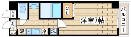 フルール須磨(1K/1階)の間取り写真