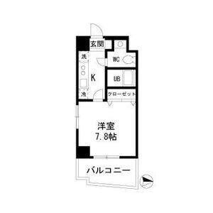 アイコート六番(1K/4階)の間取り写真