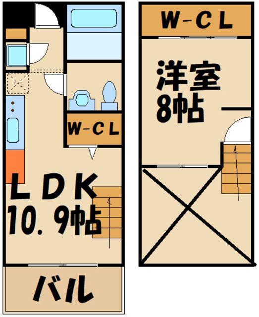 メゾン21(1LDK/1階)の間取り写真
