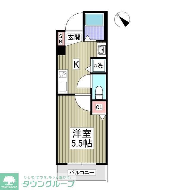 ラフィネ(1K/3階)の間取り写真