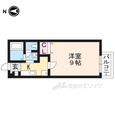サンクレストA棟(1K/1階)の間取り写真