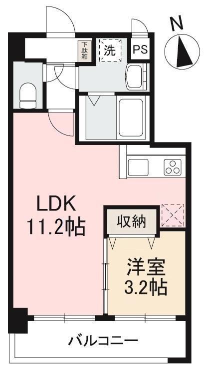MAYFAIR中央町PREMIUM(1LDK/1階)の間取り写真