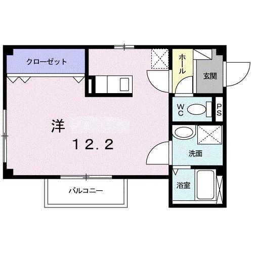 グランツ(ワンルーム/2階)の間取り写真